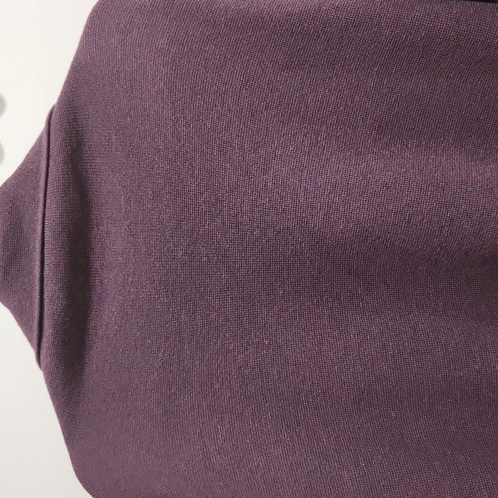 Eileen Fisher Deep Plum Knit Open Cardigan Top - Picture 10 of 12